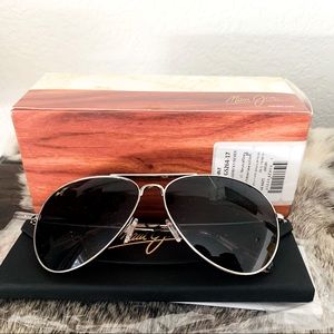 Maui Jim Grey Maverick Silver Sunglasses 🏝